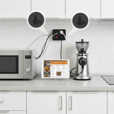 9. MACLEAN Steckdosenleiste, Verlängerungskabel mit 2 Steckdosen + 3 USB-Anschlüssen, 110–240 V Wechselstrom, 50/60 Hz, max. 2,1 A, 2500 W, 1,5 m, Schwarz, MCE387 B