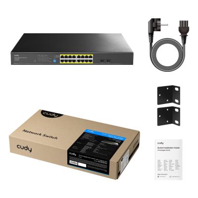 6. Cudy GS1020PS2 Gigabit-Ethernet (10/100/1000) Netzwerkadapter mit PoE-Unterstützung, Schwarz