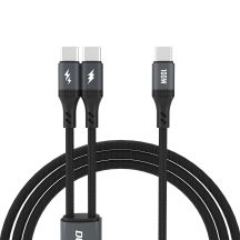 Dudao L3F 2in1 Kabel 100W 1,2m 2 x USB-C - Schwarz