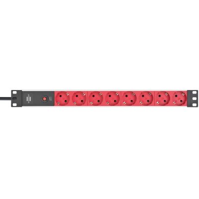 2. Steckdosenleiste Brennenstuhl Alu-Line 19" Steckdosenleiste 8-fach - 10A Sicherungsautomat und Kaltgerätestecker [19" Steckerleiste für Serverschränke mit 2m Kabel]