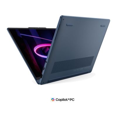 19. Lenovo Yoga 9i 2-in-1 Aura Edition 14IPH11 Ultra 7 355 14" 2.8K OLED 500 Nits glänzend 32 GB LPDDR5X-7467 SSD 512 GB Intel Graphics WiFi 7 + BT Kamera 5,0 MP + IR 70 Wh Windows 11 Cosmic Blue