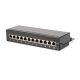 Digitus Desktop-Patchpanel 12x RJ45, LSA-Level, Cat.6A, geschirmt, schwarz, Kabelführung