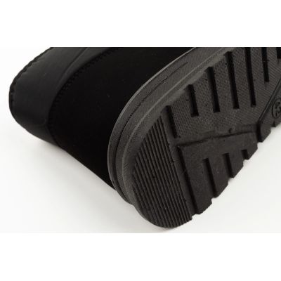 6. Progress Damen-Winterstiefel, schwarze gefütterte Schneestiefel mit Lammfellfutter