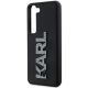 6. Karl Lagerfeld 3D Rubber Glitter Logo Hülle für Samsung Galaxy S24 – Schwarz