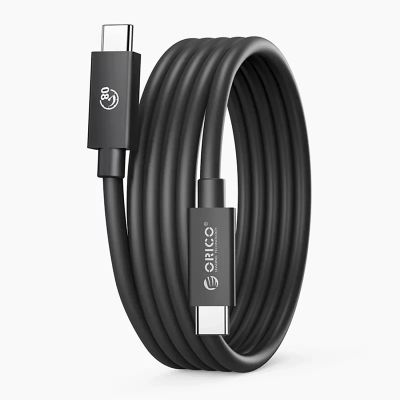 Orico USB4 Thunderbolt5 Kabel 80 Gbit/s 240 W USB-C auf USB-C 2 m - Schwarz