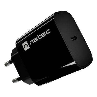 10. NATEC RIBERA 1X USB-C 20W SCHWARZES WANDLADEGERÄT