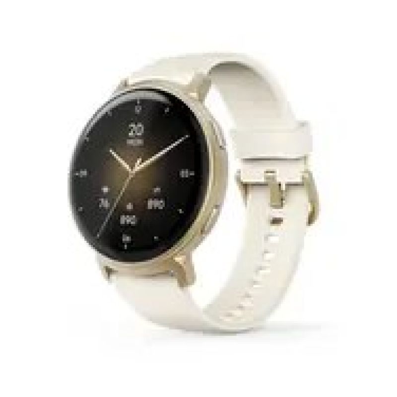 Hama 00178641 Smartwatch / Sportuhr, 3,35 cm (1,32") AMOLED-Display, 43 mm Durchmesser, analoge Anzeige, 466 x 466 Pixel Touchscreen, Gold, GPS