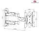 9. Maclean MC-742 TV-Wandhalterung (schwenkbar, neigbar; 13" - 42"; max. 30 kg)