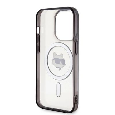 7. Karl Lagerfeld KLHMP15XHCHNOTK iPhone 15 Pro Max 6,7" transparentes Hardcase IML Choupette`s Head MagSafe