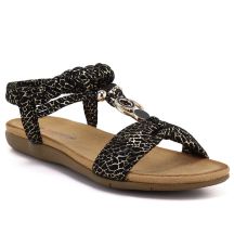 Schwarze Damen-Sandalen zum Hineinschlüpfen, Artiker 58C0629