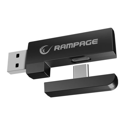 7. Rampage RETSU Kopfhörer Kabellos On-Ear BT 2.4G RGB Schwarz