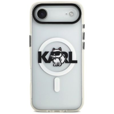 3. Karl Lagerfeld IML Choupette Sketch Logo MagSafe iPhone Air Hülle - Transparent
