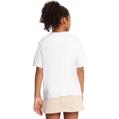 4. Puma Ess Boxy Tee mit zentriertem Katzenlogo für Kinder, Weiß, 685131 02