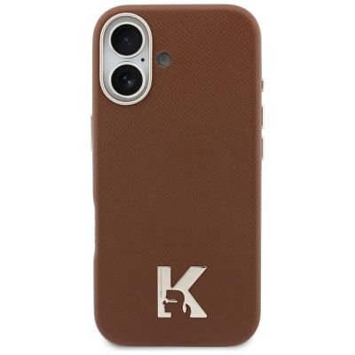 3. Karl Lagerfeld MagSafe Hülle mit Karl-Kopf-Logo für iPhone 17 – Braun