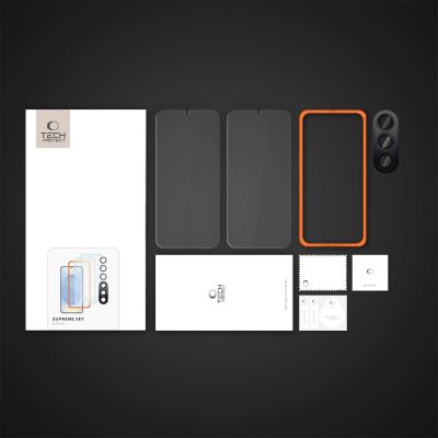 6. Tech-Protect Supreme Set für Samsung Galaxy S25 2x Panzerglas Display / Panzerglas Kamera - Klar
