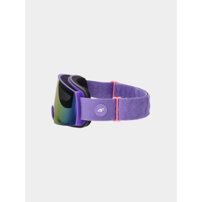 3. Skibrille für Mädchen mit mehrfarbiger Beschichtung 4F Junior 4FJWAW24AGOGF040-51S