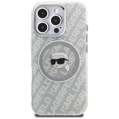 3. Karl Lagerfeld IML Karl Head Logo MagSafe Hülle für iPhone 16 Pro - Grau