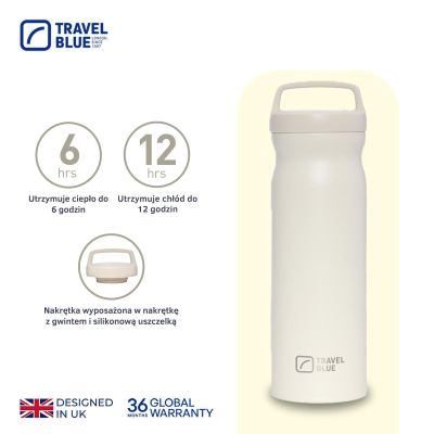 2. TRAVEL BLUE THERMOSFLASCHE CREMEFARBEN