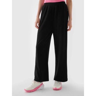 6. 4F 4FRAW24TTROF1352-20S Velours-Jogginghose mit weitem Bein für Damen