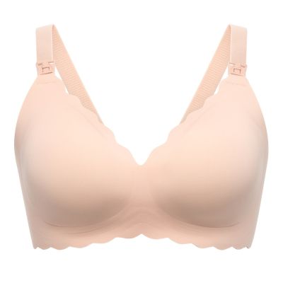 MOMCOZY YN46 Nahtloser Still-BH mit Blumenmuster, Nude, Größe S