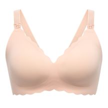 MOMCOZY YN46 Nahtloser Still-BH mit Blumenmuster, Nude, Größe S