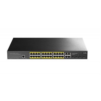 4. Cudy GS2028PS4 Managed L2 Gigabit Ethernet (10/100/1000) PoE-Unterstützung 1 HE Schwarz
