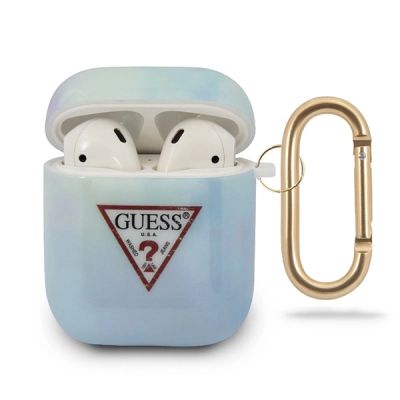 Guess GUACA2TPUMCGC02 AirPods decken die blau/blaue Tie & Dye Collection ab