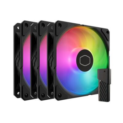 Cooler Master SickleFlow Edge 120 ARGB 3er-Pack Lüfter-Kit Computergehäuselüfter 12 cm Schwarz 1 Stück.