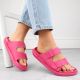3. Big Star W INT2004E Fuchsia Schaumstoff-Slides mit Schnallen
