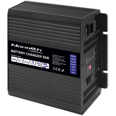 11. Intelligentes professionelles Monolith-Ladegerät für LiFePO4-, AGM-, GEL- und SLA-Batterien (50 A, 12 V)