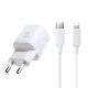 Joyroom JR-TG7 33W USB-A + USB-C Wandladegerät mit 30W USB-C - Lightning 1m Kabel - weiß