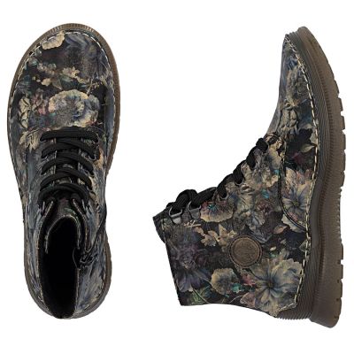 5. Gefütterte Damen-Ankle-Boots mit Blumenmuster Rieker 53632-90