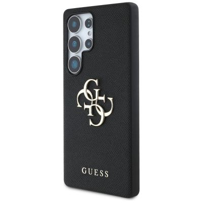 2. Guess Grained Big 4G Logo Small Classic Logo Hülle für Samsung Galaxy S25 Ultra schwarz