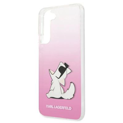 6. Karl Lagerfeld Choupette Eat Hülle für Samsung Galaxy S22+ - Pink