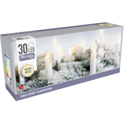 Lichterkette für den Weihnachtsbaum, 30 LEDs, warmweiß