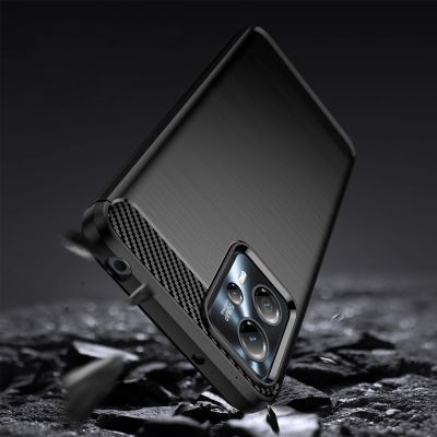 3. Carbon Case für Motorola Moto G13 flexible Silikon-Carbon-Hülle schwarz