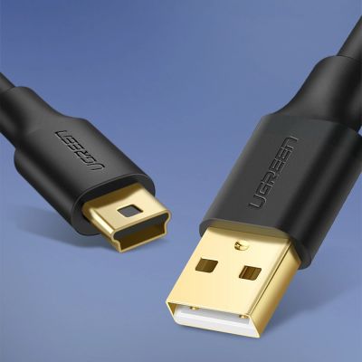 3. Ugreen 5-poliges vergoldetes USB-Kabel - Mini-USB 0,25 m schwarz (US132)
