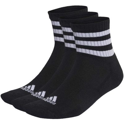 2. adidas 3-Streifen gepolsterte Sportswear Mid-Cut Socken 3 Paar IC1317