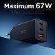 3. Spigen Essential EE673EU 3-Port-Ladegerät (2x USB-C, 1x USB-A, 67 W) – Schwarz