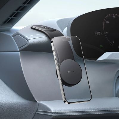 11. Baseus PrimeTrip CO2-Autohalterung für das Armaturenbrett, selbstklebend – schwarz