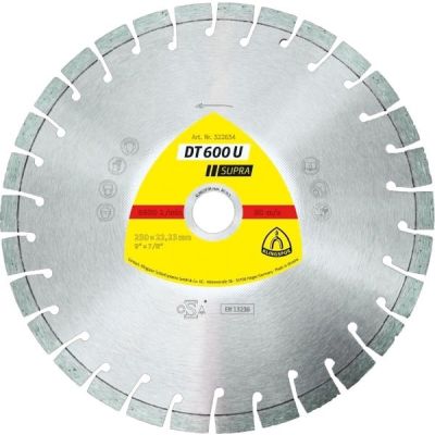 Segmentierte Diamanttrennscheibe 230 mm x 2,6 mm x 22,2 mm DT600U Stahlbeton, kurze Zähne (20 mm)