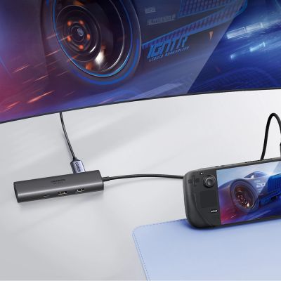 7. Ugreen USB-C 6-in-1 HDMI USB-C USB-A Ethernet Hub – Grau