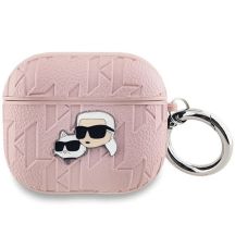 Karl Lagerfeld Monogram Karl & Choupette Head Case für AirPods 3 – Pink