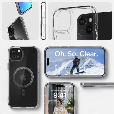 7. Spigen Ultra Hybrid MagSafe Hülle für iPhone 15 Plus – Carbon