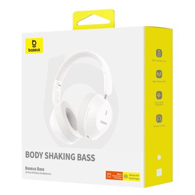 7. Baseus Bass 30 Max On-Ear-Bluetooth 5.3-Funkkopfhörer – Weiß