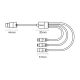 5. 3in1 USB - Micro-USB / Lightning / USB C 3,5A 1,2m Kabel Baseus StarSpeed - schwarz