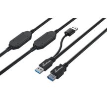 MediaRange MRCS244 USB-Kabel USB 3.2 Gen 1 (3.1 Gen 1) 15 m 2 x USB A USB A 5 Gbit/s Schwarz