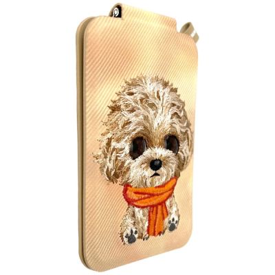 6. Nimmy New Big-Eye Cute Pets 2.0 Hunde-Magnetgeldbörse mit Handyhalterung – Braun