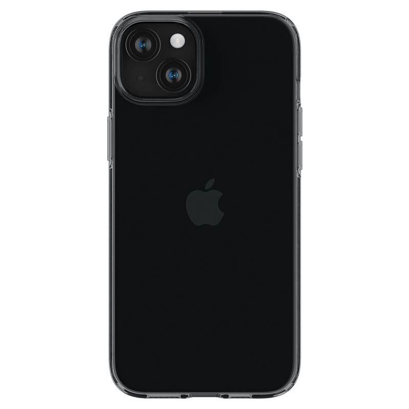 9. Spigen Crystal Flex Hülle für iPhone 15 Plus – grau und transparent