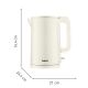 19. Tefal Thermo Protect KO140AE0 Wasserkocher 1,5 l 1500 W Weiß